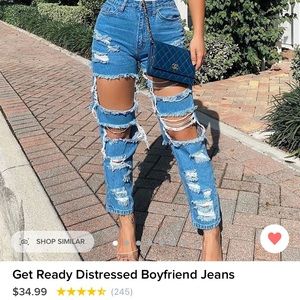 Fashionova Get ready Distressed Boyfriend Jeans